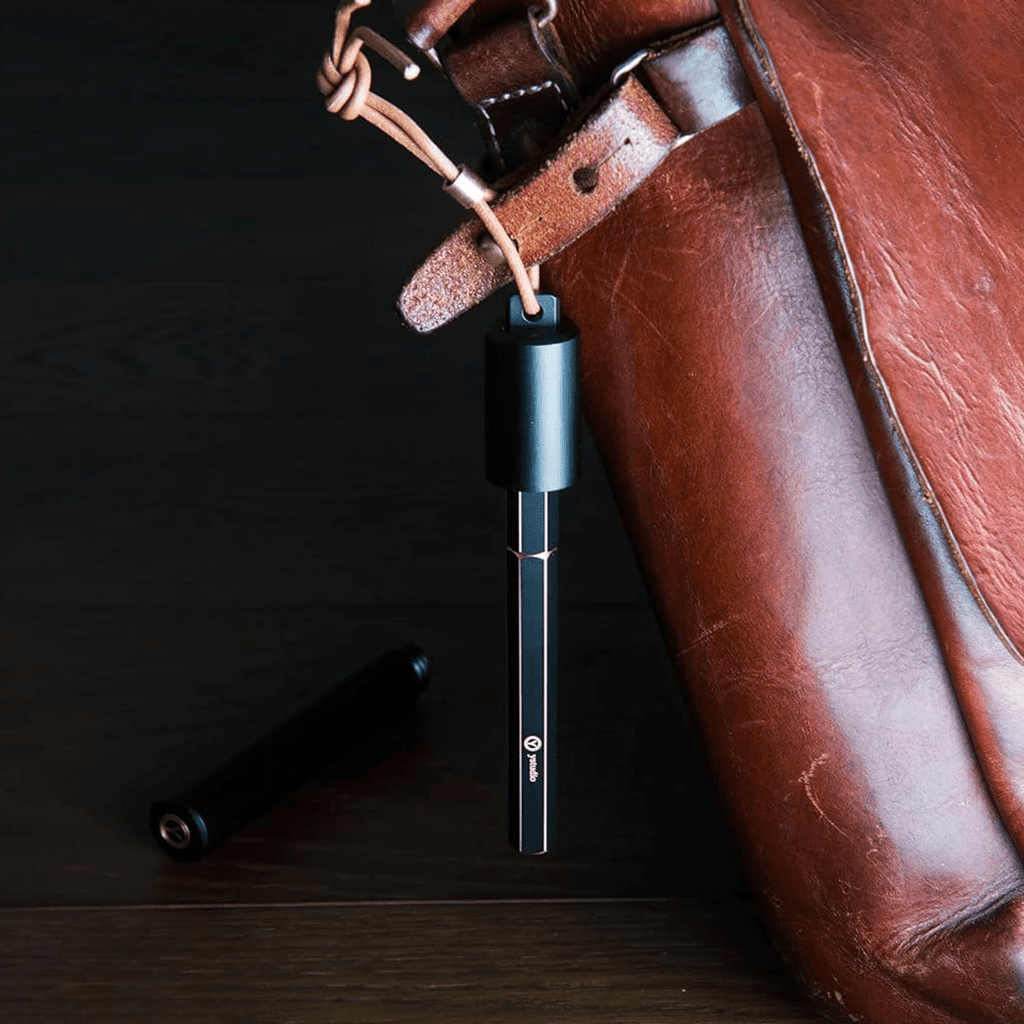 Ystudio Classic Revolve Portable Fountain Pen – Black Metal (Medium Nib) - Satyam Collection