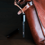 Ystudio Classic Revolve Portable Fountain Pen – Black Metal (Medium Nib) - Satyam Collection