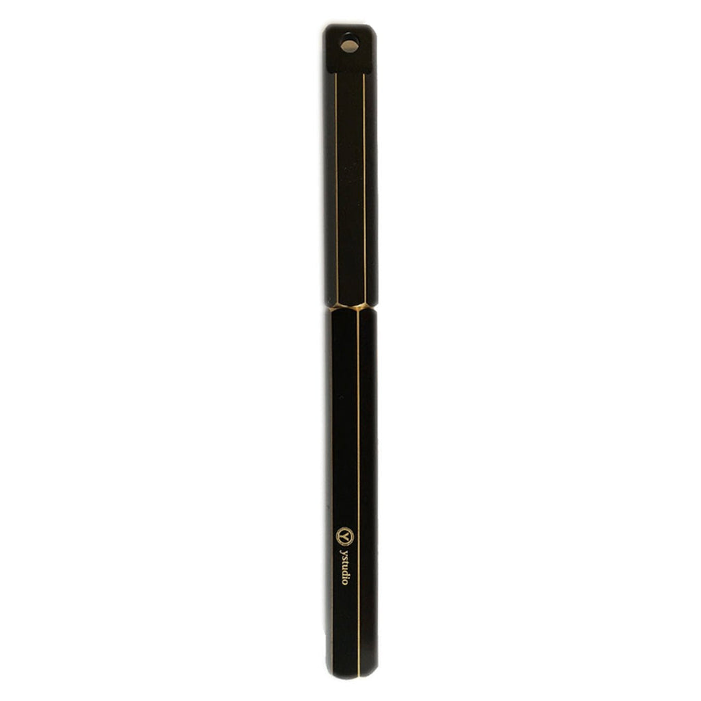 Ystudio Classic Revolve Portable Fountain Pen – Black Metal (Medium Nib) - Satyam Collection