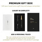 Ystudio Classic Revolve Fountain Pen - Black Hexogon | Medium Nib