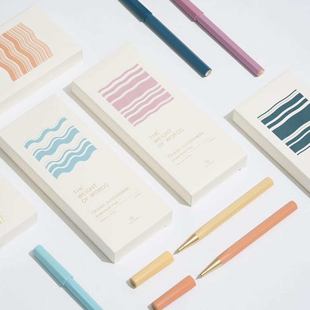 Ystudio Glamour Evolve Sustainable Rollerball Pen - Sunset Orange