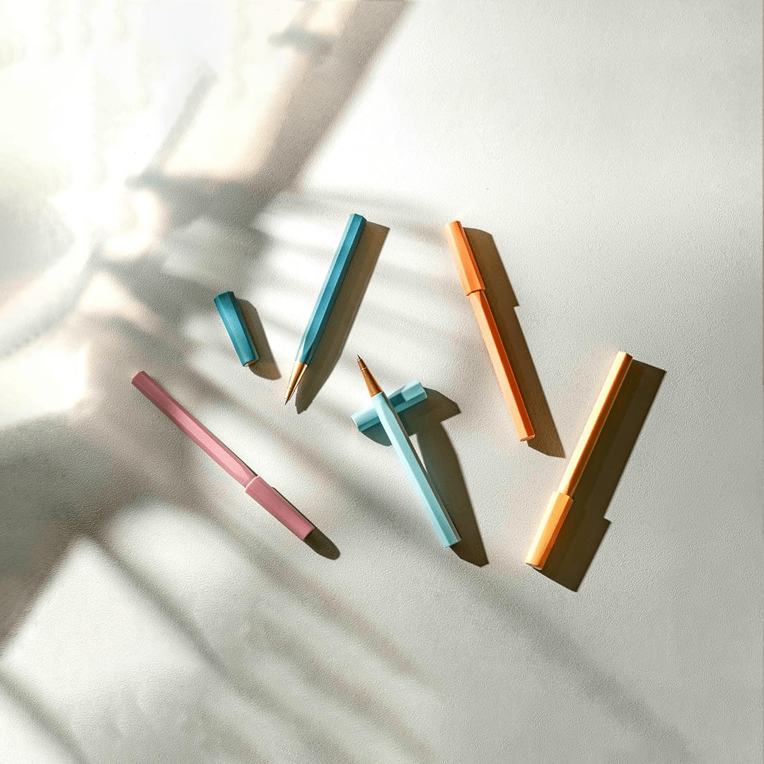 Ystudio Glamour Evolve Sustainable Rollerball Pen - Sunset Orange - Satyam Collection