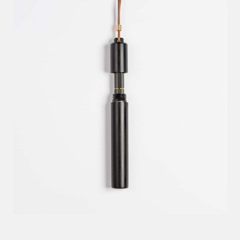 Ystudio Classic Revolve Portable Fountain Pen – Black Metal (Medium Nib)