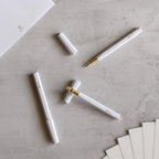 Ystudio Resin Series – Fountain Pen in White Colour | Medium Nib - Satyam Collection