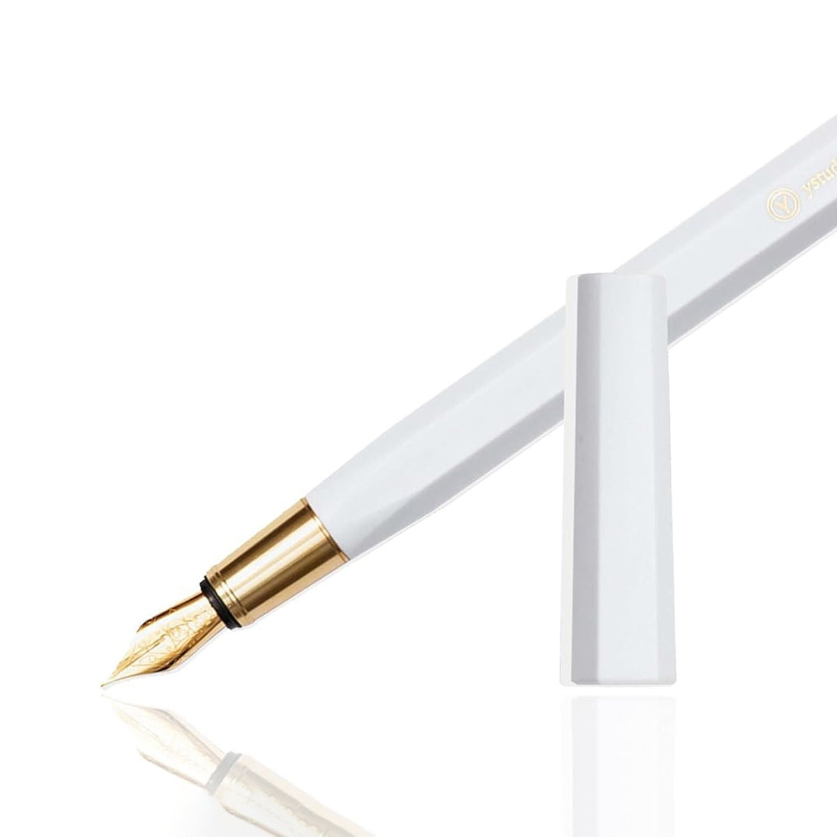 Ystudio Resin Series – Fountain Pen in White Colour | Medium Nib - Satyam Collection