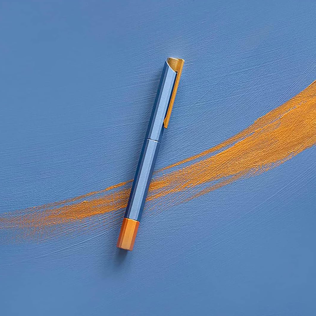 Ystudio Glamour Evolve - Bihex Rollerball Pen | Blue Gin