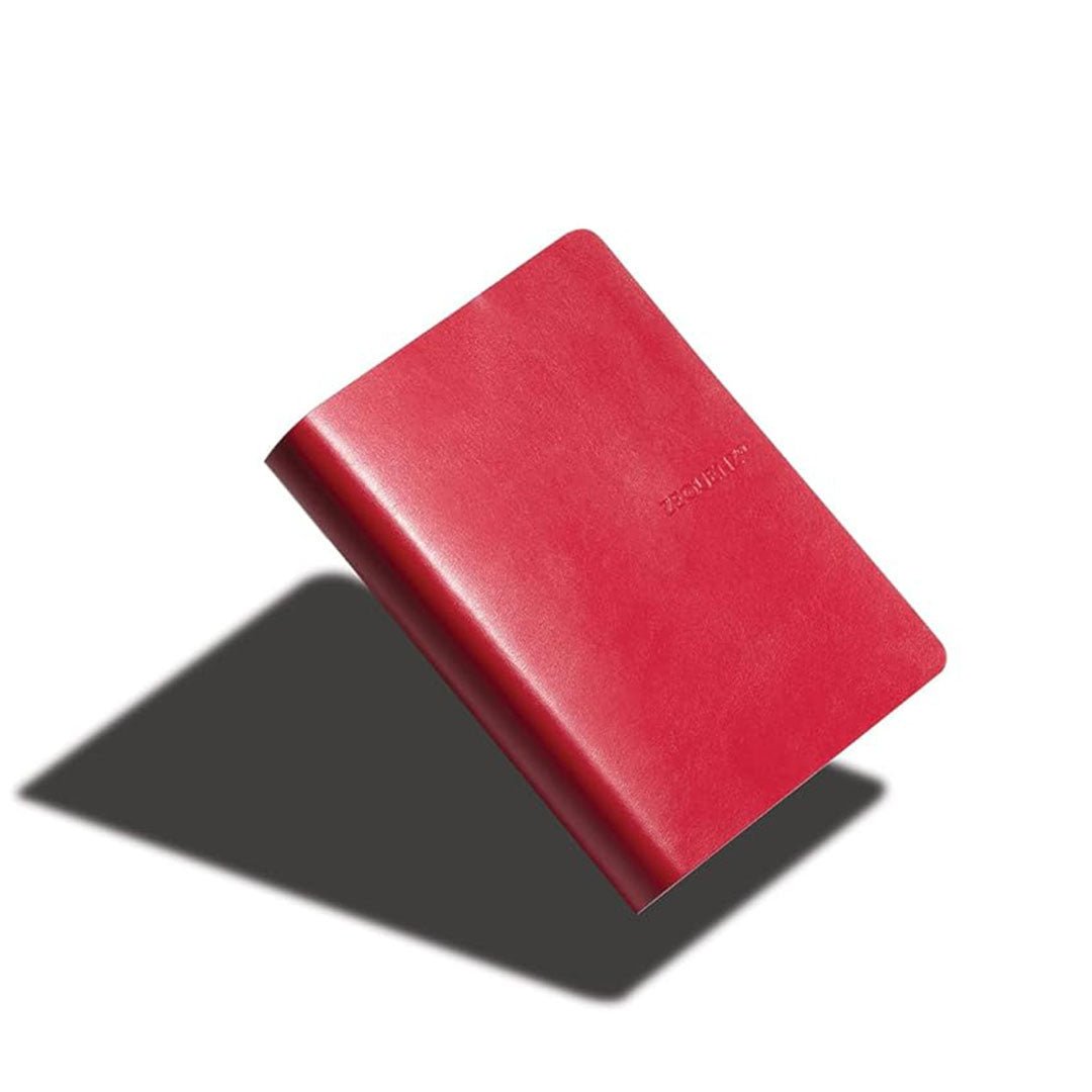 Zequenz 360 Roll Up Jounal Classic Soft Bound Journal, Cover Notebook, Small, 4 x 5.5, 200 Sheets / 400 Pages, Ruled, Lined Paper, Red - Satyam Collection
