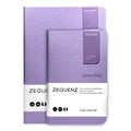 Zequenz A5 & A6- Lavender Purple Notebook Set Ruled Acid Free Paper 200 Pages Each 80GSM 360 Degree Flexibility 100% Handmade Fountain Pen Friendly Color Series Pack of 2 Notebooks - Satyam Collection