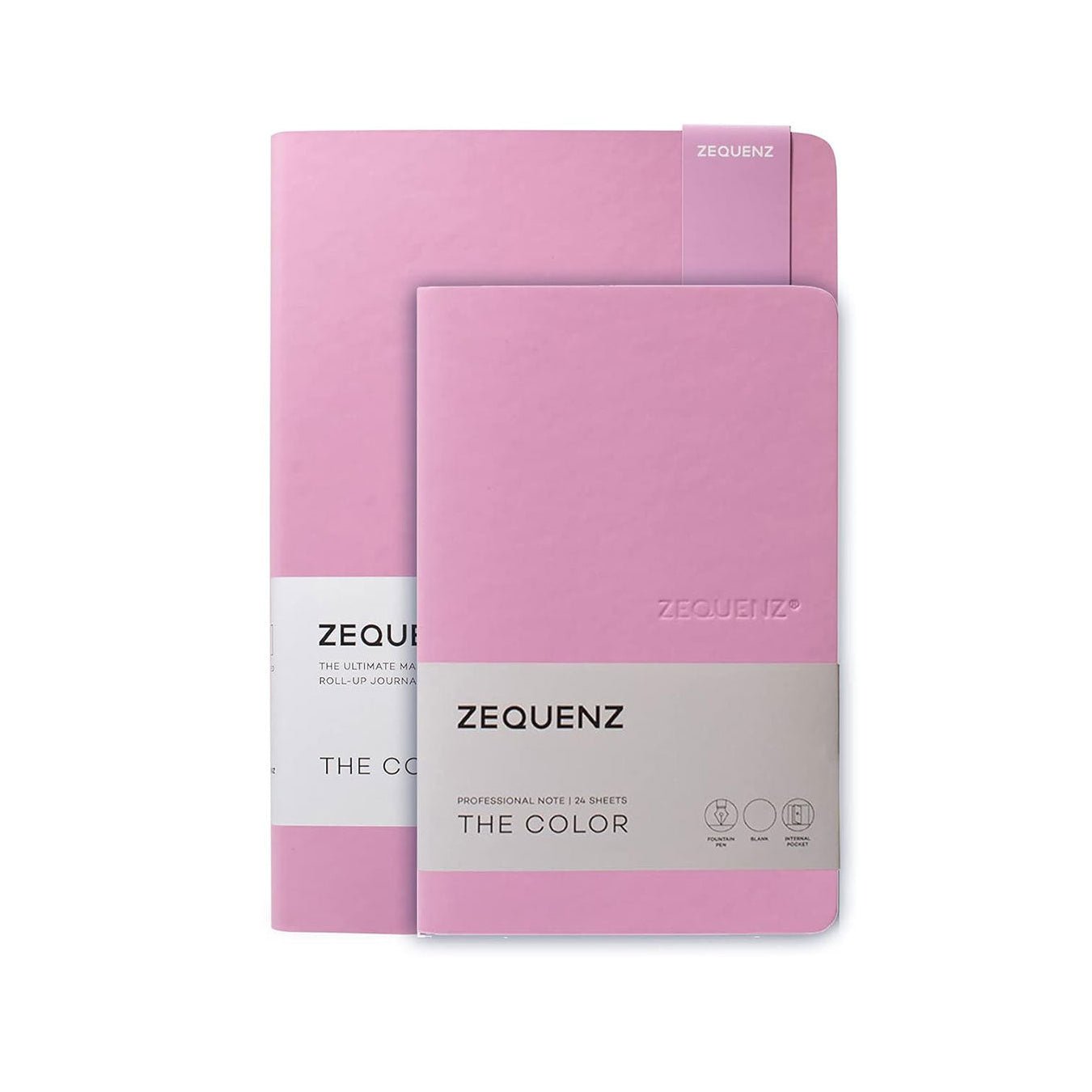 Zequenz A5 & A6- Lilac Notebook Set Dotted Acid Free Paper 200 Pages Each 80GSM 360 Degree Flexibility 100% Handmade Fountain Pen Friendly Color Series Pack of 2 Notebooks - Satyam Collection