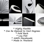 Zequenz A5 & A6 Size Notebook Set Pack of 2 Squared & Blank Acid Free Paper 400 Pages Each Book 70GSM 360 Degree Flexibility 100% Handmade Basic Plus Series Silver Grey Book - Satyam Collection