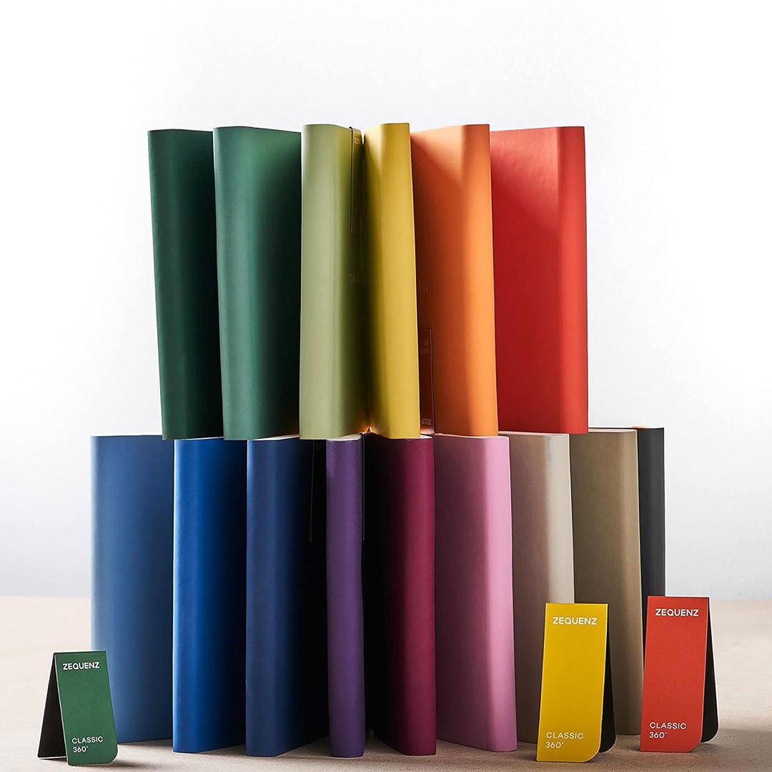 Zequenz A5 Size Coral Pink Slim Notebook Dotted Acid Free Paper 200 Pages 80GSM 360 Degree Flexibility 100% Handmade Fountain Pen Friendly Color Series Bookmark Included - Satyam Collection