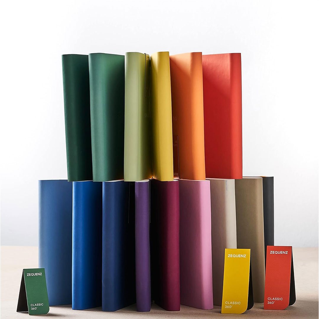Zequenz A5 Size Coral Pink Slim Notebook Squared Acid Free Paper 200 Pages 80GSM 360 Degree Flexibility 100% Handmade Fountain Pen Friendly Color Series Bookmark Included - Satyam Collection