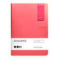Zequenz A5 Size Coral Pink Slim Notebook Squared Acid Free Paper 200 Pages 80GSM 360 Degree Flexibility 100% Handmade Fountain Pen Friendly Color Series Bookmark Included - Satyam Collection