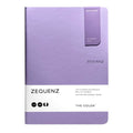 Zequenz A5 Size Lavender Purple Slim Notebook Dotted Acid Free Paper 200 Pages 80GSM 360 Degree Flexibility 100% Handmade Fountain Pen Friendly Color Series Bookmark Included - Satyam Collection