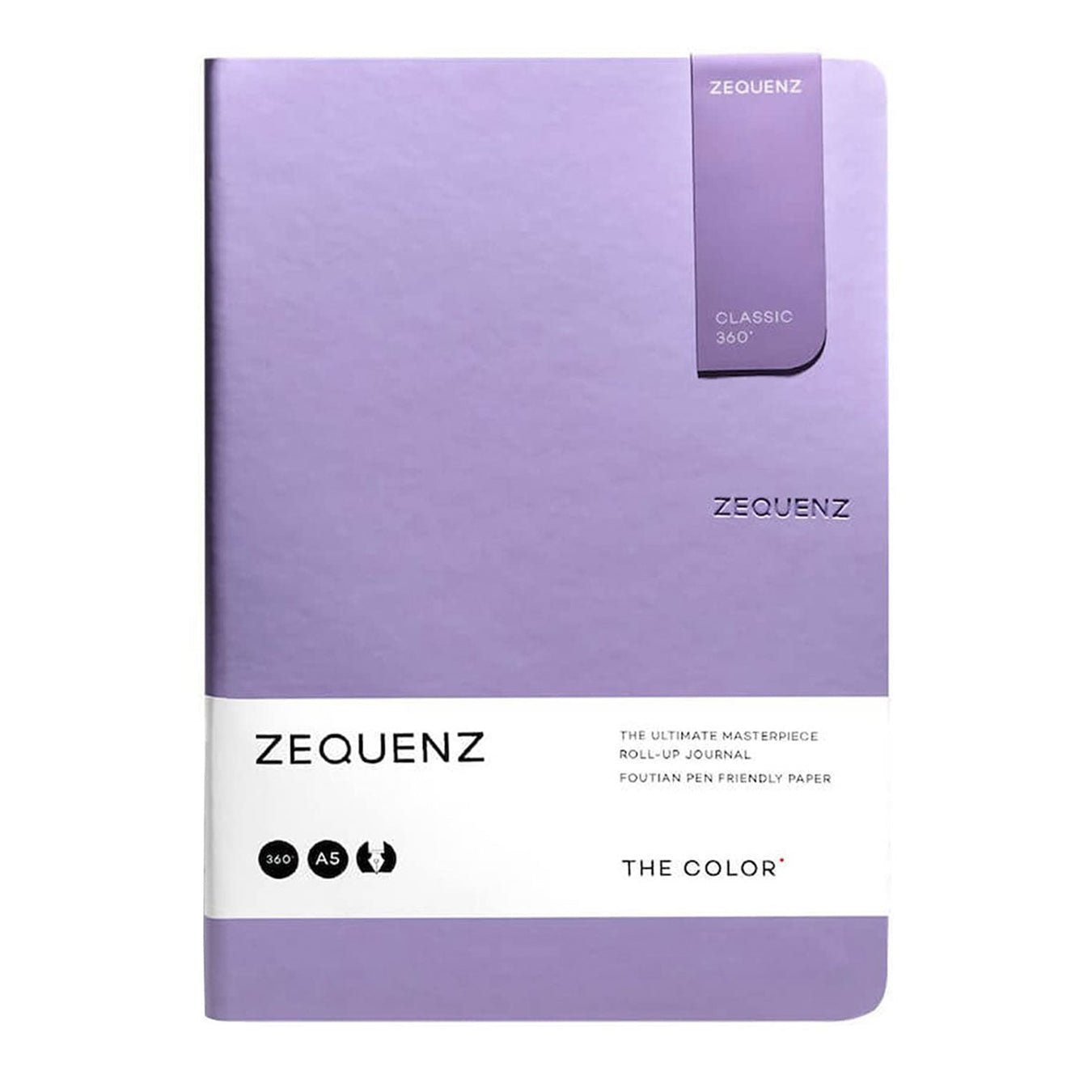 Zequenz A5 Size Lavender Purple Slim Notebook Dotted Acid Free Paper 200 Pages 80GSM 360 Degree Flexibility 100% Handmade Fountain Pen Friendly Color Series Bookmark Included - Satyam Collection