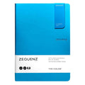 Zequenz A5 Size Ocean Blue Slim Notebook Dotted Acid Free Paper 200 Pages 80GSM 360 Degree Flexibility 100% Handmade Fountain Pen Friendly Color Series Bookmark Included - Satyam Collection