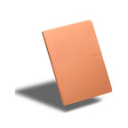 Zequenz A5 Size Peach Slim Notebook Squared Acid Free Paper 200 Pages 80GSM 360 Degree Flexibility 100% Handmade Fountain Pen Friendly Color Series Bookmark Included - Satyam Collection