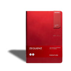 Zequenz A5 Size Red Notebook Journal Blank Acid Free Paper 280 Pages 100GSM 360 Degree Flexibility 100% Handmade PU and White paper Classic Signature Series Bookmark Included - Satyam Collection