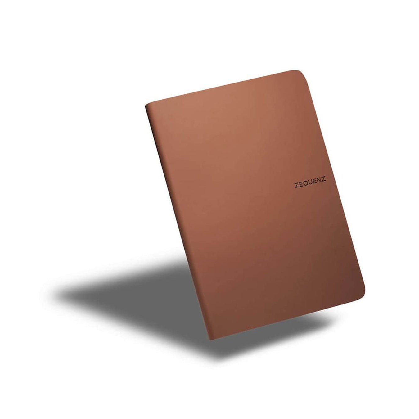 Zequenz A5 Size Terra Brown Slim Notebook Squared Acid Free Paper 200 Pages 80GSM 360 Degree Flexibility 100% Handmade Fountain Pen Friendly Color Series Bookmark Included - Satyam Collection
