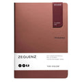 Zequenz A5 Size Terra Brown Slim Notebook Squared Acid Free Paper 200 Pages 80GSM 360 Degree Flexibility 100% Handmade Fountain Pen Friendly Color Series Bookmark Included - Satyam Collection