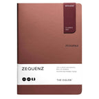 Zequenz A5 Size Terra Brown Slim Notebook Squared Acid Free Paper 200 Pages 80GSM 360 Degree Flexibility 100% Handmade Fountain Pen Friendly Color Series Bookmark Included - Satyam Collection