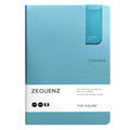 Zequenz A5 Size Turquoise Blue Slim Notebook Squared Acid Free Paper 200 Pages 80GSM 360 Degree Flexibility 100% Handmade Fountain Pen Friendly Color Series Bookmark Included - Satyam Collection