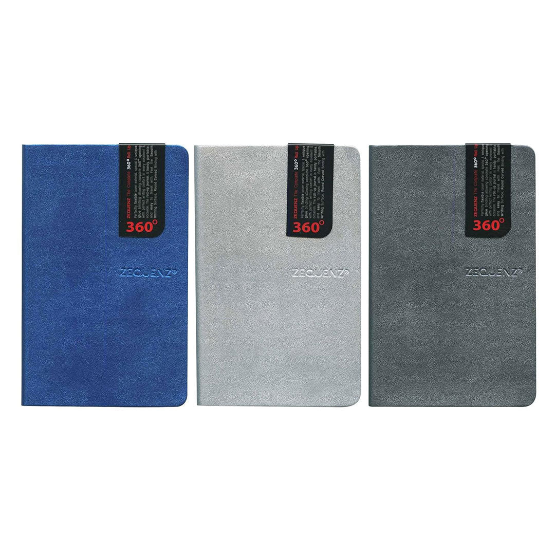 Zequenz A6 Notebook â€“ Dark Grey | Squared | 128 Sheets, 70 GSM | Soft Cover Journal | Galaxy Series - Satyam Collection