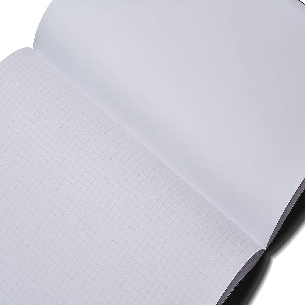Zequenz A6 Size Grey White Notebook Squared & Blank Acid Free Paper 200 Pages each Ruling 400 Pages 70GSM 360 Degree Flexibility 100% Handmade PU and White paper Basic Plus Series - Satyam Collection