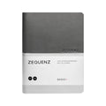 Zequenz A6 Size Grey White Notebook Squared & Blank Acid Free Paper 200 Pages each Ruling 400 Pages 70GSM 360 Degree Flexibility 100% Handmade PU and White paper Basic Plus Series - Satyam Collection