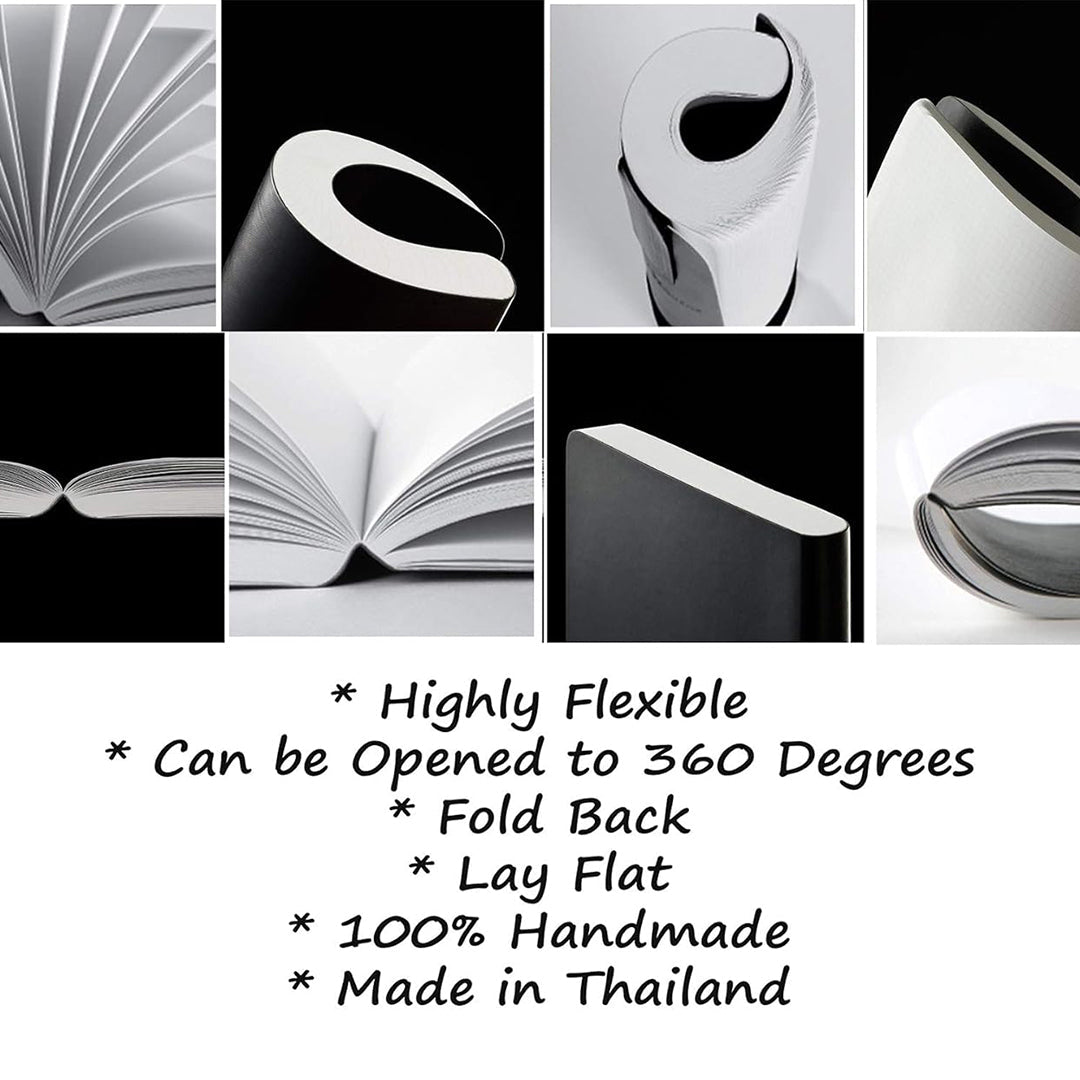 Zequenz Basic+ A6 Squared and Blank Notebook - Black Grey - Satyam Collection