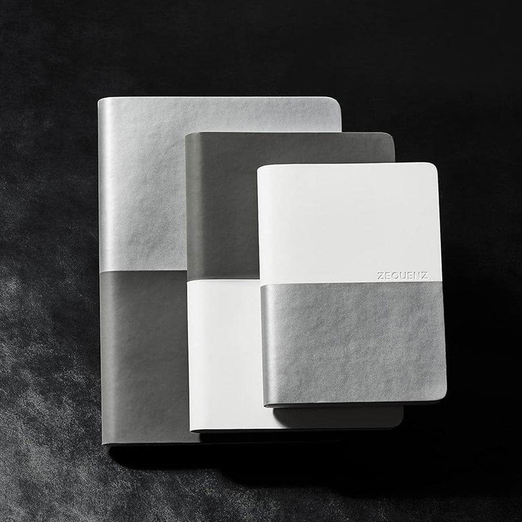 Zequenz Basic+ A6 Squared and Blank Notebook - Black Grey - Satyam Collection