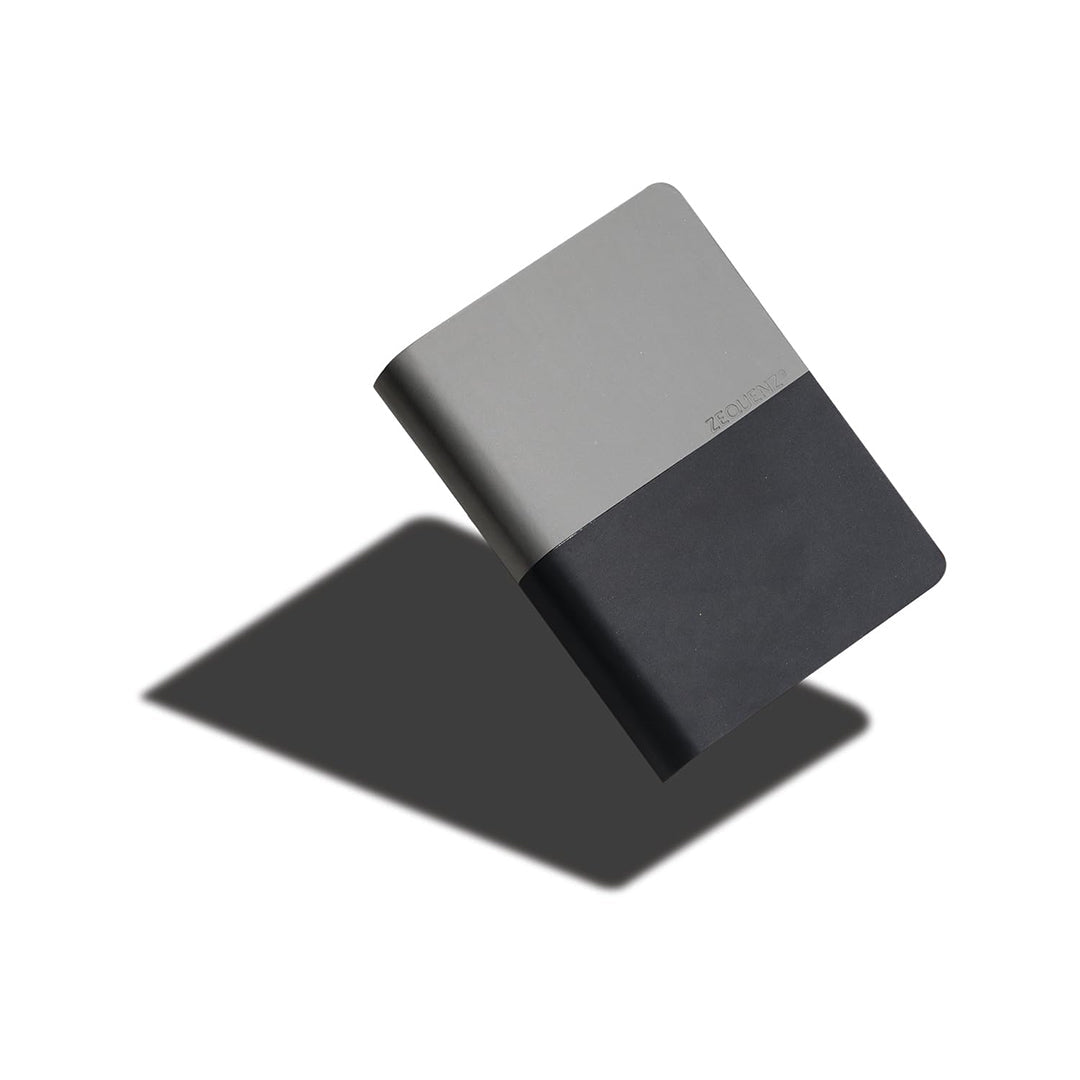 Zequenz Basic+ A6 Squared and Blank Notebook - Black Grey - Satyam Collection