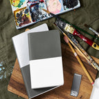 Zequenz Basic+ A6 Squared and Blank Notebook – Silver Grey - Satyam Collection
