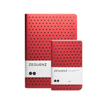 Zequenz Notebook Gift Set A5 and A6 | Air Series | Red | Dotted | 400 and 256 Pages | 70GSM | 360 Degree Flexibility | Handmade | Soft PU Cover | Pack of 2 - Satyam Collection