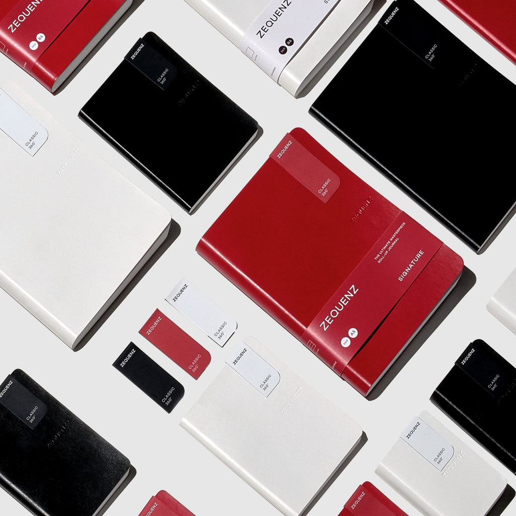 Zequenz Signature Classic A5 Ruled Notebook - Red - Satyam Collection