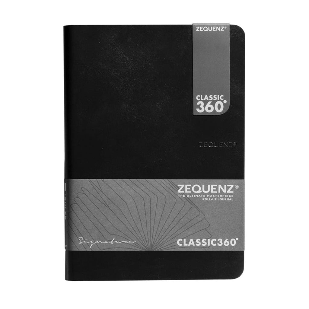 Zequenz Signature Classic A6 Ruled Notebook - Black - Satyam Collection
