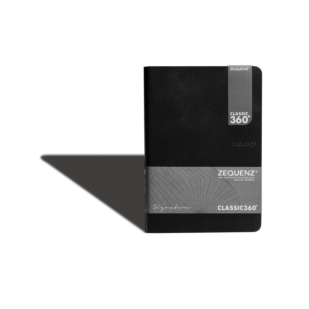 Zequenz Signature Classic A6 Ruled Notebook - Black - Satyam Collection