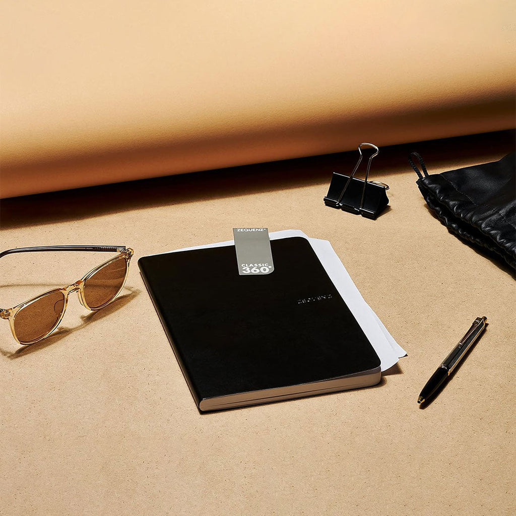 Zequenz Signature Classic B6 Ruled Notebook – Black - Satyam Collection