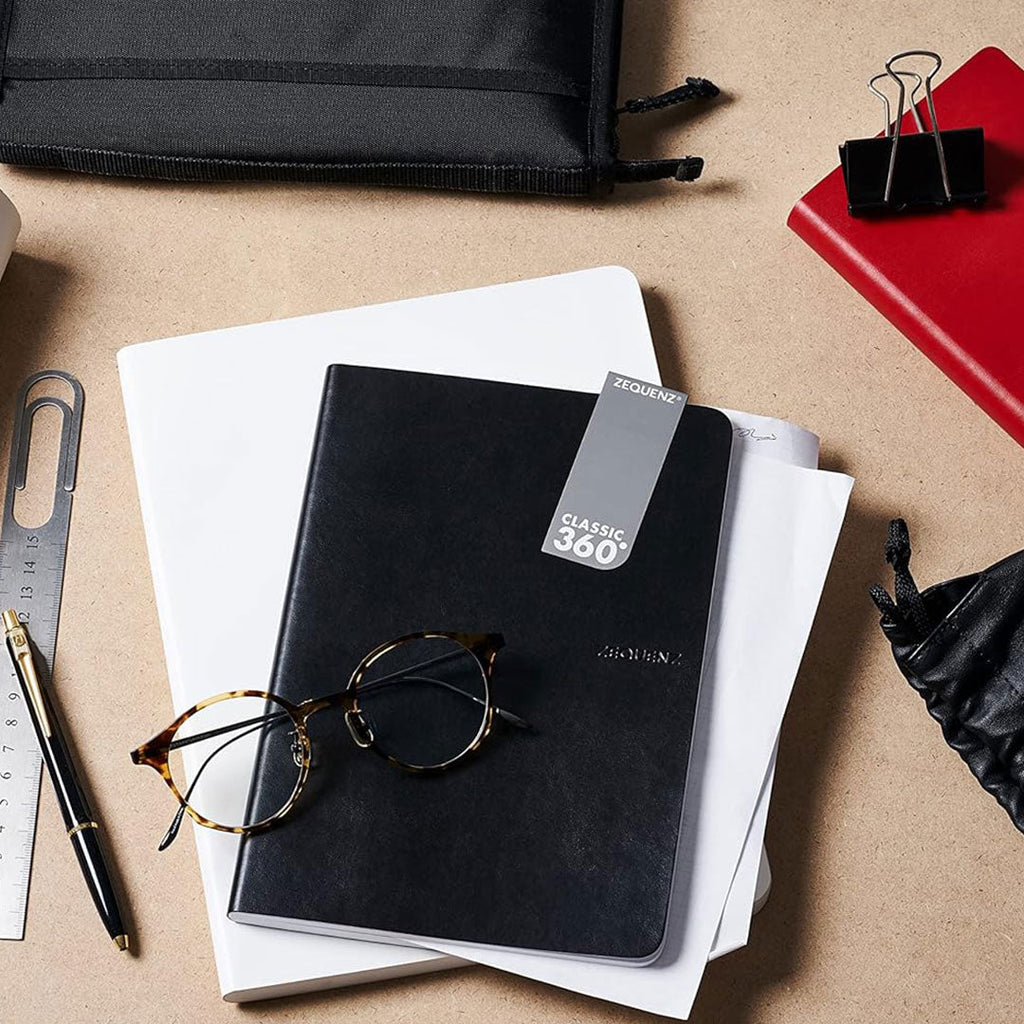 Zequenz Signature Classic B6 Ruled Notebook – Black - Satyam Collection