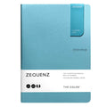 Zequenz A5 Size Turquoise Blue Slim Notebook Squared Acid Free Paper 200 Pages 80GSM 360 Degree Flexibility 100% Handmade Fountain Pen Friendly Color Series Bookmark Included