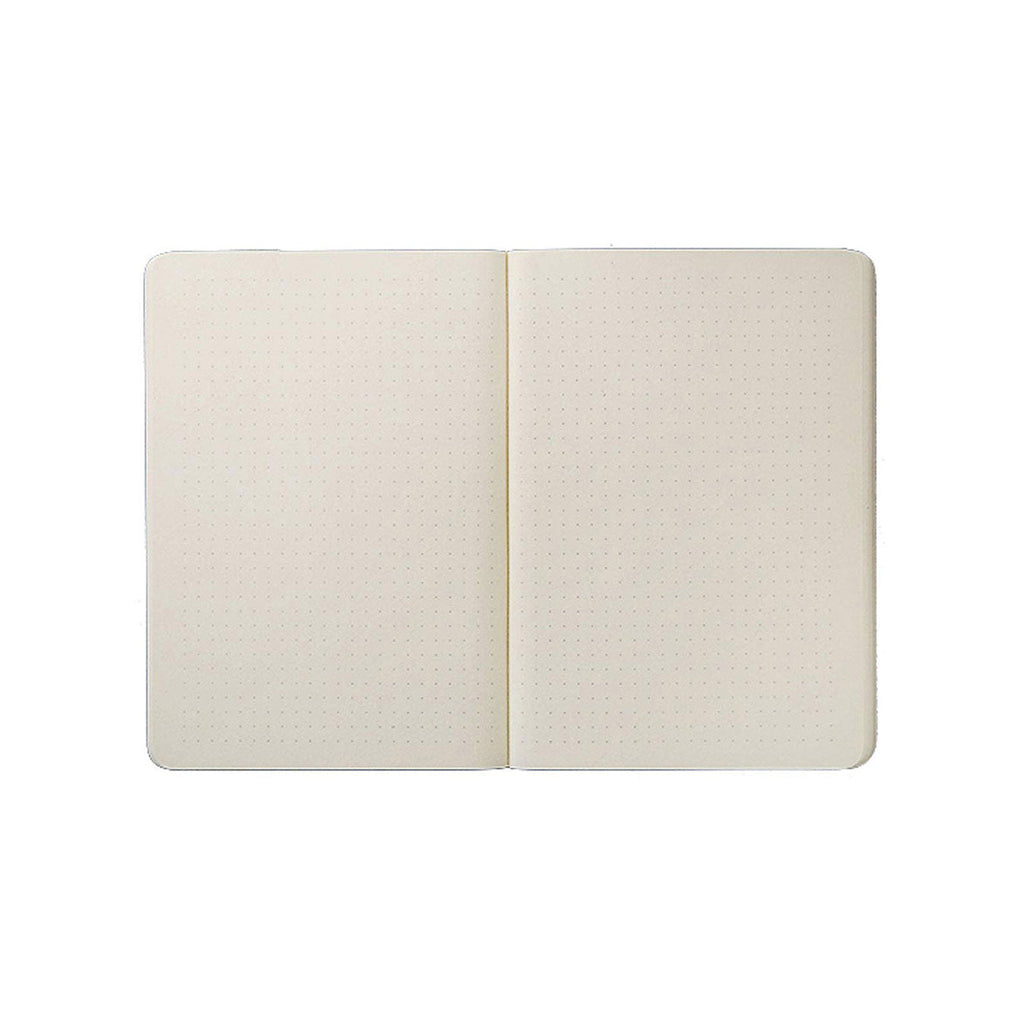 Zequenz A5 Size Apricot Orange Slim Notebook Dotted Acid Free Paper 200 Pages 80GSM 360 Degree Flexibility 100% Handmade Fountain Pen Friendly Color Series Bookmark Included