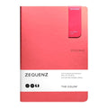 Zequenz A5 Size Coral Pink Slim Notebook Squared Acid Free Paper 200 Pages 80GSM 360 Degree Flexibility 100% Handmade Fountain Pen Friendly Color Series Bookmark Included