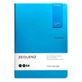 Zequenz A5 Size Ocean Blue Slim Notebook Squared Acid Free Paper 200 Pages 80GSM 360 Degree Flexibility 100% Handmade Fountain Pen Friendly Color Series Bookmark Included