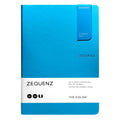 Zequenz A5 Size Ocean Blue Slim Notebook Dotted Acid Free Paper 200 Pages 80GSM 360 Degree Flexibility 100% Handmade Fountain Pen Friendly Color Series Bookmark Included