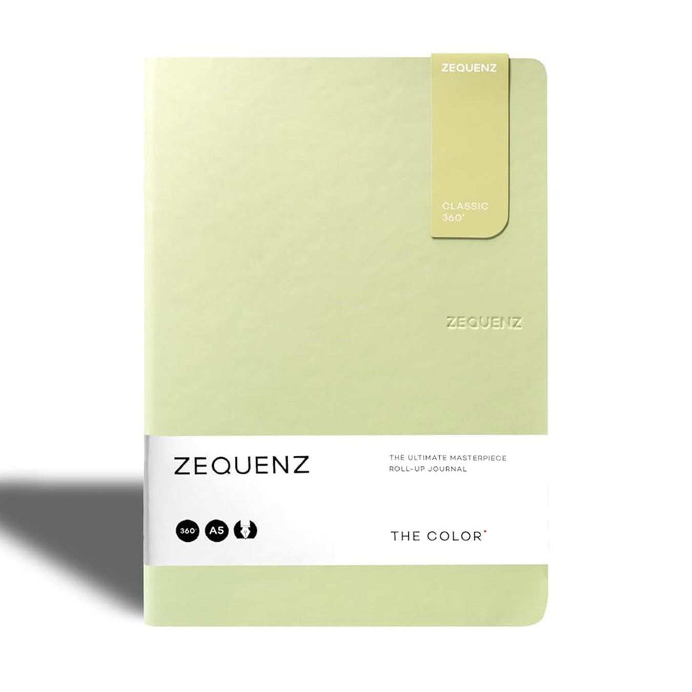 Zequenz A5 Size Olive Green Slim Notebook Blank Acid Free Paper 200 Pages 80GSM 360 Degree Flexibility 100% Handmade Fountain Pen Friendly Color Series Bookmark Included