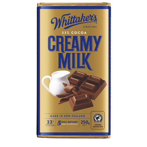 Whittakers Creamy Milk Block | 250 g | 33% Cocoa