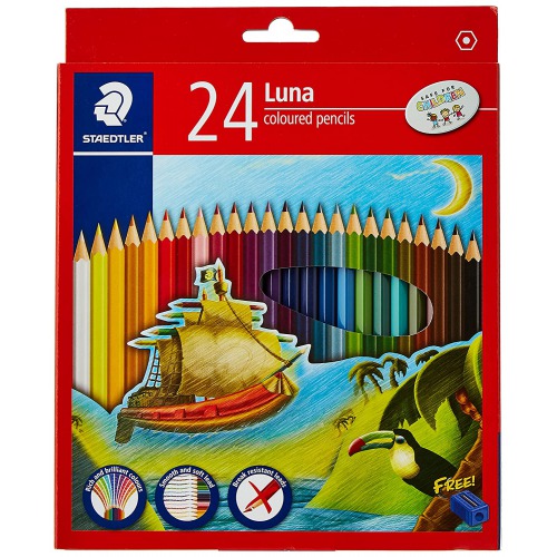 Staedtler Luna 24-Shade Coloured Pencil Set | 24 Brilliant Shades| Pencil Set