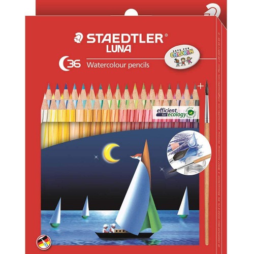 Staedtler Luna Aquarelle Water Color Pencil, 36 Shades with Catalogue & Mechanical Pencil