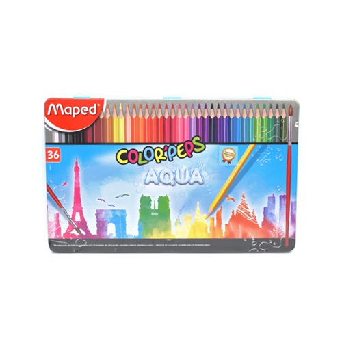 Maped ColorPeps Aqua Water Color Pencil Set | Pack of 36 | 36 Watercolour Pencils
