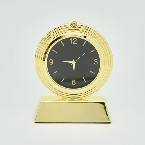 Table Top Clock | Golden And Black Colour Table Clock |  Table Clock For Office And Home Decor